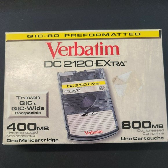 Verbatim Other - VERBATIM Mini Cartridge 400/ 800 MB DC2120 EXTRA QIC-80 New Open Box NOS